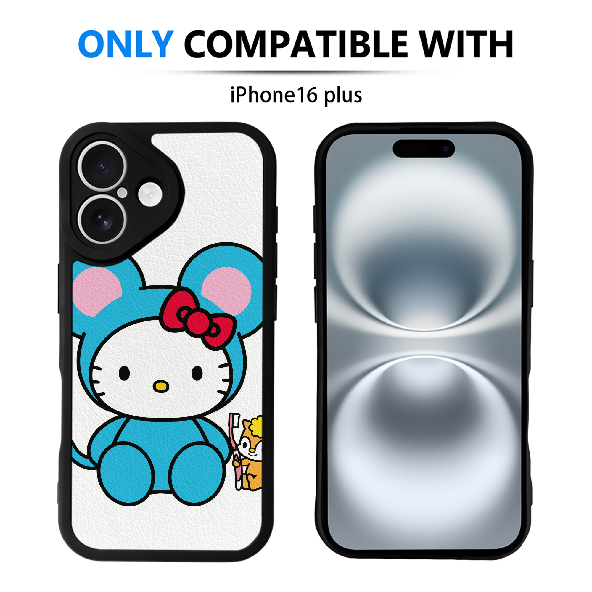 （画像用） Hello Kitty ハローキティ 【iPhone 16シリーズ対応】シリコンスマホケース（レザー調） 材質：シリコン